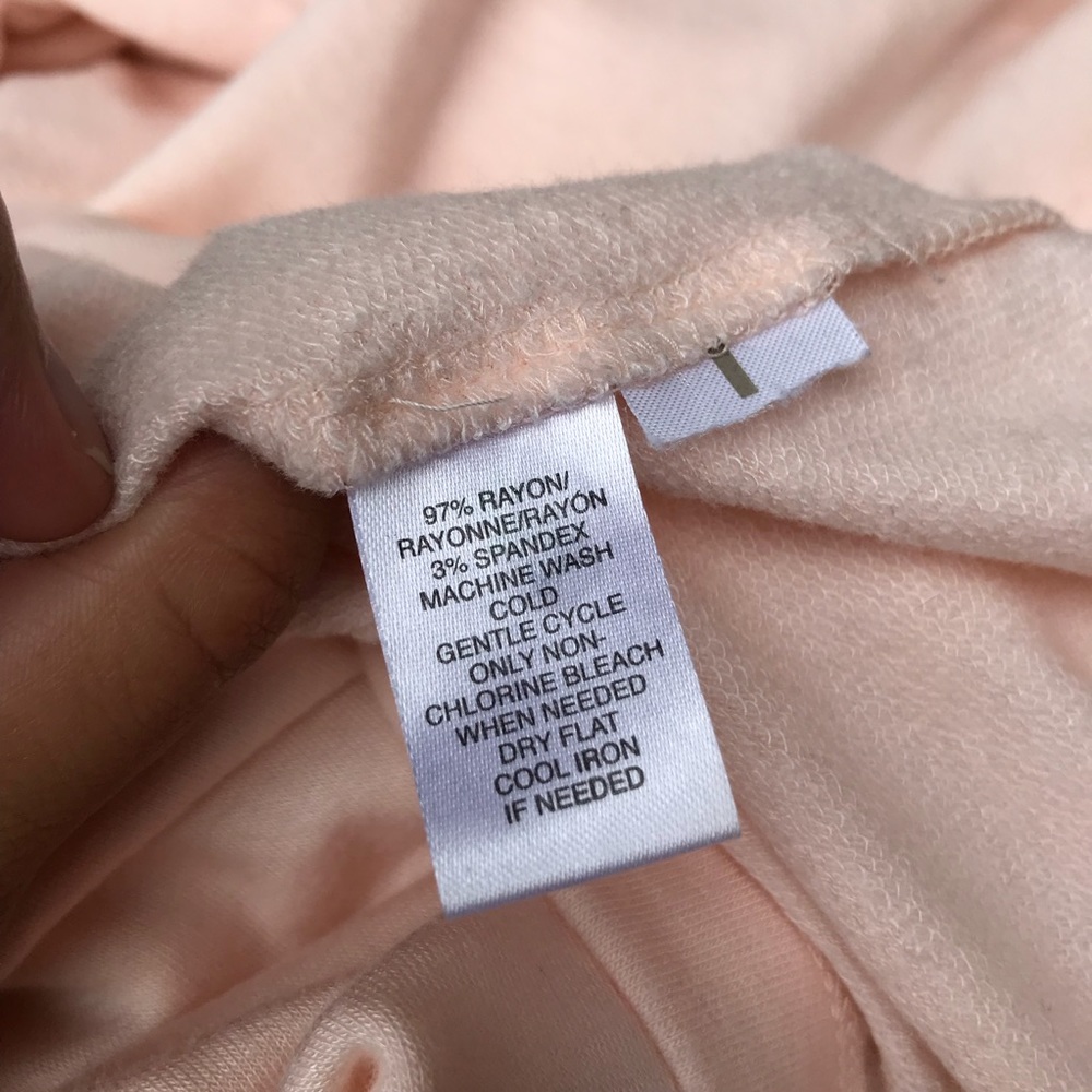 Lou & Grey Blush Pink Cropped Pullover Hoodie - Picture 6 of 6
